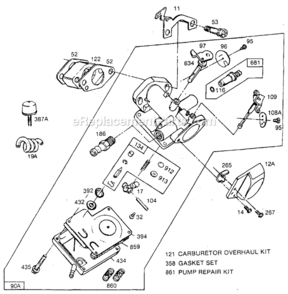 Page C Diagram and Parts List for 62030  Briggs and Stratton Engine
